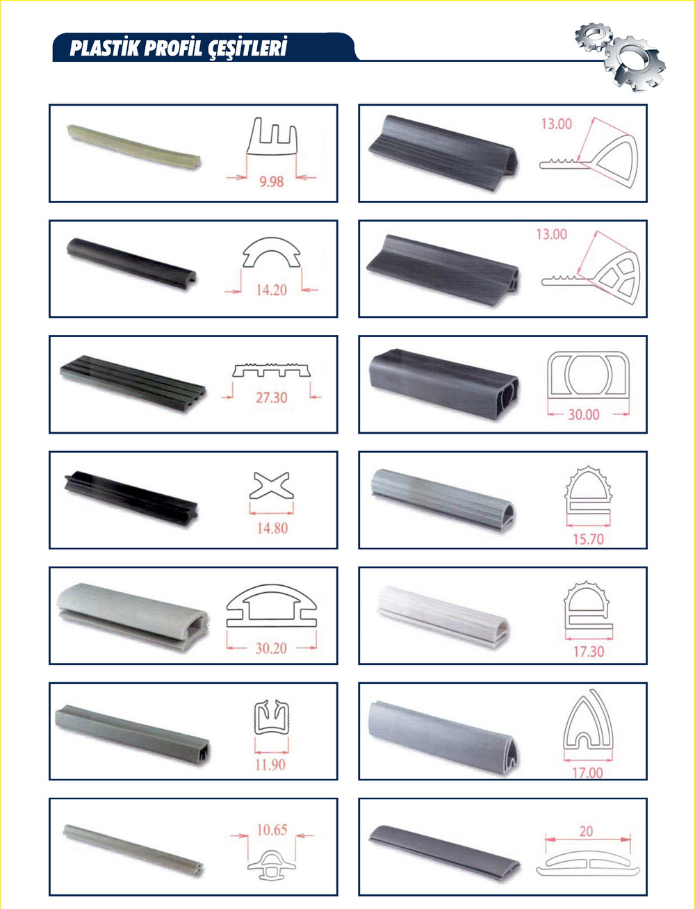 Plastik Profil Çeşitleri